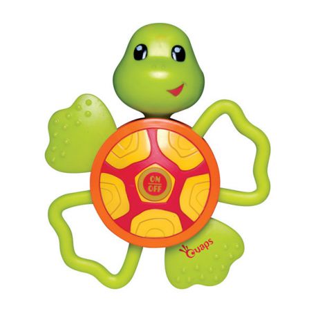 Развивающая игрушка "Черепаха" с прорезывателями, 
со звуковыми эффектами, Ouaps