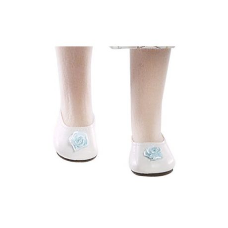 Туфли белые c цветком для кукол 32 см., Paola 
Reina