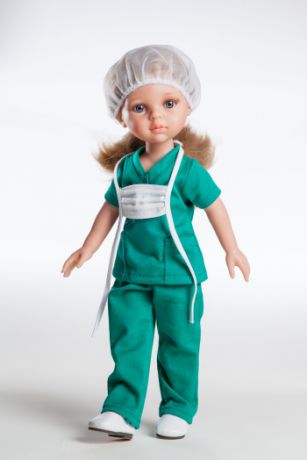 Комлект (одежда+обувь) для куклы Карла 
медсестра, 32 см, Paola Reina