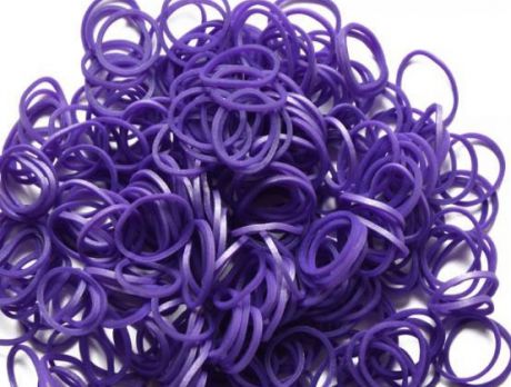 Резиночки для плетения браслетов Rainbow Loom 
Фиолетовый металлик, RAINBOW LOOM
