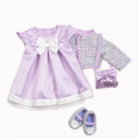 Одежда делюкс для куклы 46см (Атласное платье, 
кофточка, сумочка, туфли), Our Generation
