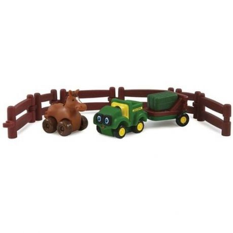 Игровой набор "Приключения трактора Джонни 
и лошади на ферме", Tomy Farm