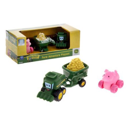 Игровой набор "Приключения трактора Джонни 
и поросенка на ферме", Tomy Farm