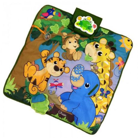 Игрушка коврик игровой музыкальный Джунгли 
0м, Chicco Toys