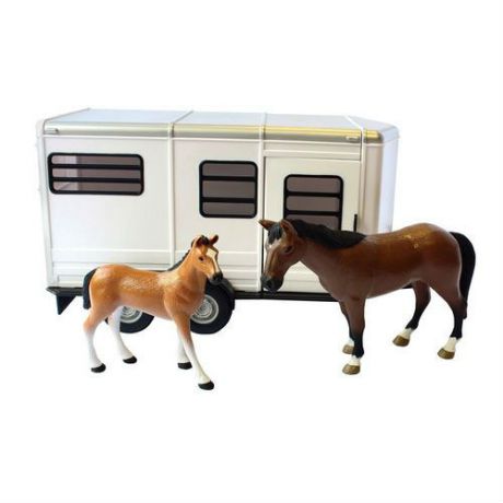 Прицеп для перевозки лошадей с лошадью 
и жеребенком, Tomy Farm