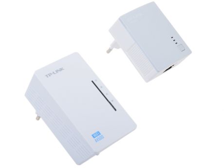 Адаптер TP-LINK TL-WPA4220KIT 300Mbps Wireless AV500 Powerline Extender, 500Mbps Powerline Datarate, 2 10/100Mbps Fast Ethernet ports, HomePlug AV, Plug and Play, WiFi Clone, Single Pack