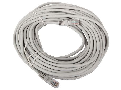 Сетевой кабель 15м UTP 5е, литой patch cord серый Aopen [ANP511_15M]