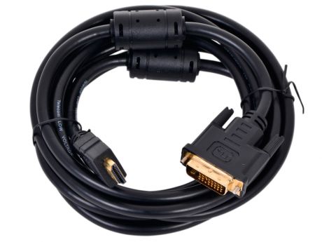 Кабель HDMI - DVI-D 19M/19M 3м Telecom 2 фильтра, с позолоченными контактами