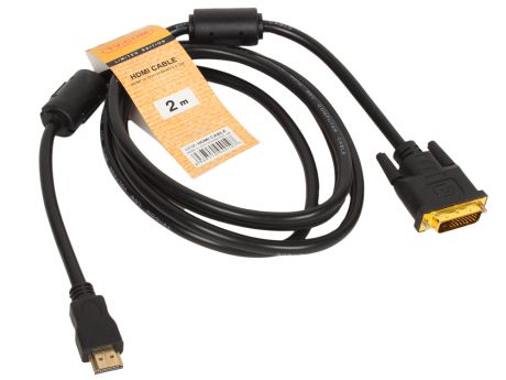 Кабель HDMI to DVI-D (19M -25M) 1.8м, TV-COM, 2 фильтра (LCG135F-1.8M)