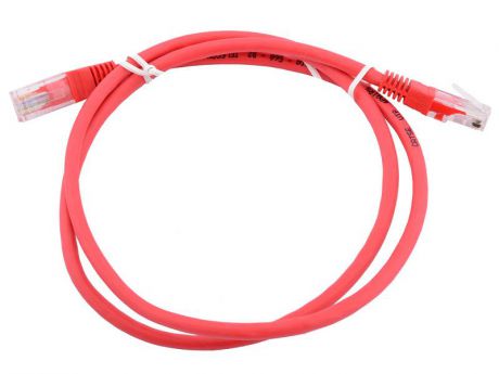 Сетевой кабель 1м UTP 5е, литой patch cord красный Aopen [ANP511_1M_R]