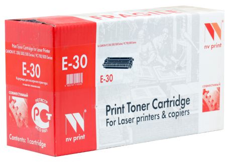 Картридж NV-Print совместимый Canon E-30 для FC-2xx/3xx/530/108/208; PC-7xx ; PC-8xx. Чёрный. 4000 страниц.