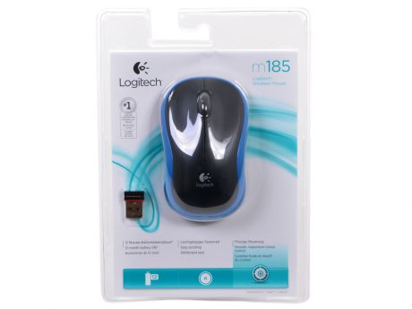 Мышь (910-002239) Logitech Wireless Mouse M185, Blue
