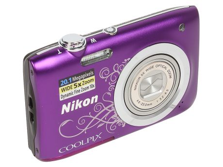 Фотоаппарат Nikon Coolpix A100 Purple Lineart (20.1Mp, 5x zoom, SD, USB, 2.6")