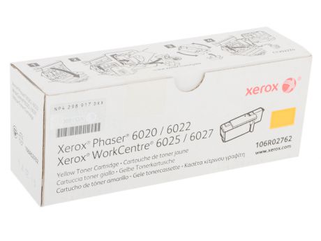 Картридж Xerox 106R02762 Phaser 6020/6022 /WorkCentre 6025/6027 Yellow Print Cartridge