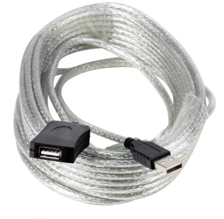 Кабель удлинитель активный(с усилителем) USB2.0-repeater,  AM/AF 10м Aopen(ACU823-10M)