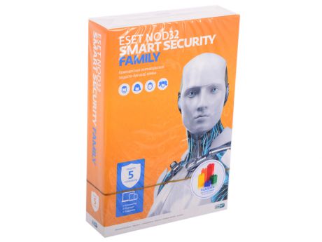 Антивирус ESET NOD32 Smart Security FAMILY - лицензия на 1 год на 5 устройств