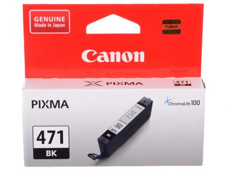 Картридж Canon CLI-471 BK для MG5740, MG6840, MG7740. Чёрный. 398 страниц.