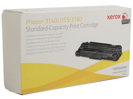 Картридж Xerox 108R00908 для Phaser 3140/3155/3160. Чёрный. 1500 страниц.