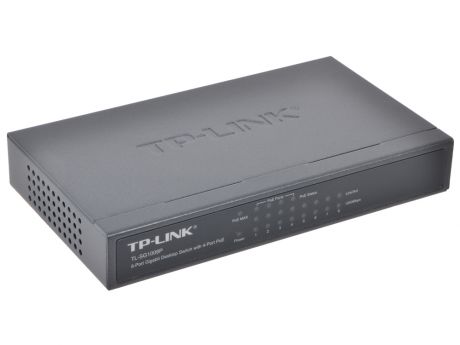 Коммутатор TP-LINK TL-SG1008P 8-Port Gigabit Desktop PoE Switch, 8 Gigabit RJ45 ports including 4 PoE ports, steel case