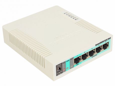 Маршрутизатор MikroTik RB951Ui-2HnD Беспроводной маршрутизатор 802.11n 300Mbps 2.4ГГц 5xLAN