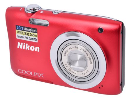 Фотоаппарат Nikon Coolpix A100 Red (20.1Mp, 5x zoom, SD, USB, 2.6")