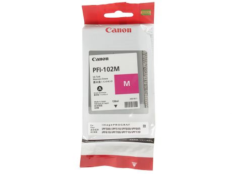 Картридж Canon PFI-102 M для плоттера iPF510/605/610/750. Пурпурный.