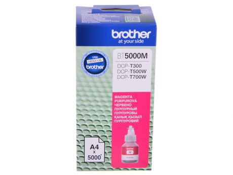 Бутылка с чернилами Brother BT5000M, пурпурный для DCP-T300/DCP-T500W/DCP-T700W (5000стр)
