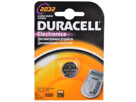 Батарейки DURACELL  CR2032  (10/100/9600) Блистер  1 шт