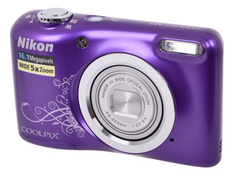 Фотоаппарат Nikon Coolpix A10 Purple Purple Lineart (16Mp, 5x zoom, SD, USB, 2.7")