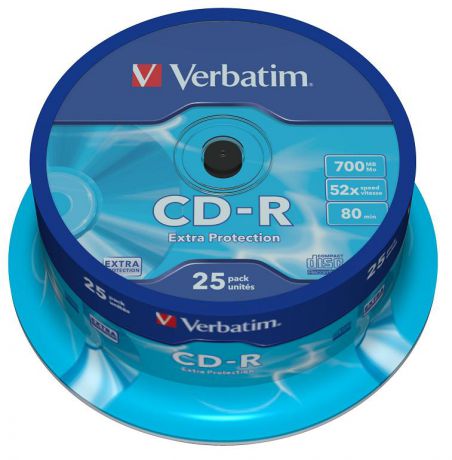 CD-R Verbatim 700Mb 52x DL 25шт Cake Box