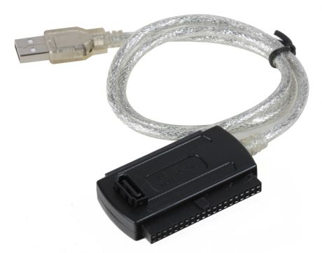 Кабель-адаптер USB 2.0 AM (-) SATA/IDE (2.5"/3.5") , внешний БП, VCOM (VUS7056)