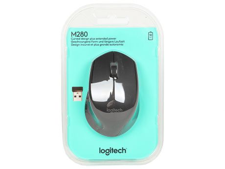 Мышь (910-004287) Logitech Wireless Mouse M280 Black EWR