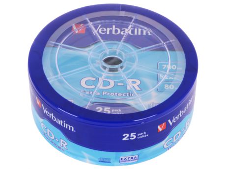 CD-R Verbatim 700Mb 52x 25шт Shrink