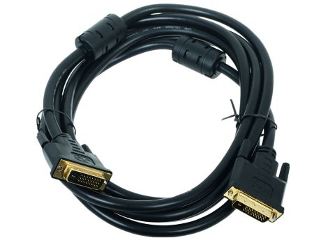 Кабель DVI-D 25M/25M 3м Dual Link VCOM [VDV6300-3M] 2 фильтра, позолоченные контакты