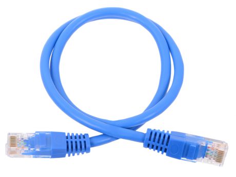 Сетевой кабель 0.5м UTP 5е Neomax NM13001-005B синий, медный, многожильный(7х0,2мм) patch cord, PVC, 24AWG