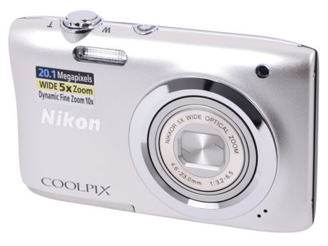 Фотоаппарат Nikon Coolpix A100 Silver (20.1Mp, 5x zoom, SD, USB, 2.6")