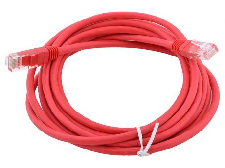 Сетевой кабель 20м UTP 5е, литой patch cord красный Aopen [ANP511_20M_R]