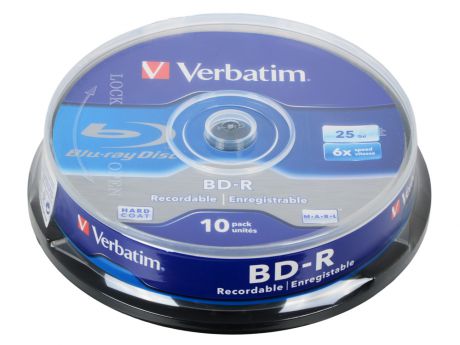 BD-R Verbatim 25Gb 6x 10шт Cake Box