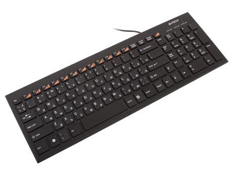 Клавиатура A4Tech  KX-100 USB B(Черный) 104кн, слим