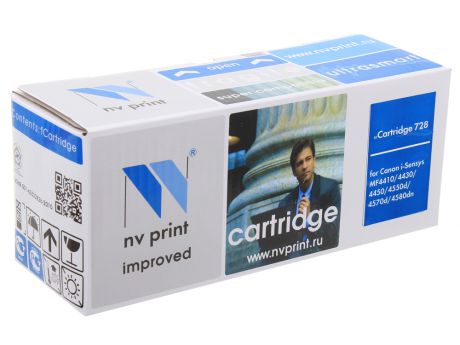 Картридж NV-Print совместимый  Canon 728 для MF4580dn/4570dn/4550dn/4450/4430/4410/HP LJ Р1566/Р1606W/ Черный. 2100 страниц.