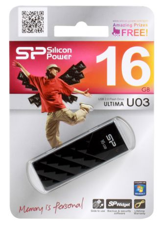 Внешний накопитель Silicon Power Ultima U03 Black 16GB (SP016GBUF2U03V1K)
