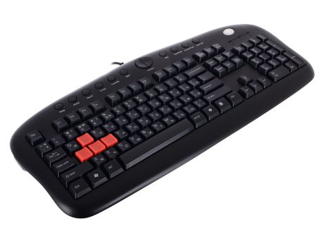 Клавиатура A4Tech KB-28G серый/черный USB Multimedia Gamer