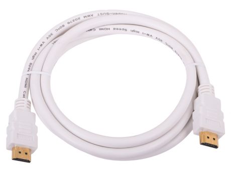 Кабель HDMI 19M/19M 1.8m ver:1.4 +3D/Ethernet AOpen [ACG511W-1.8M] белый, позолоченные контакты