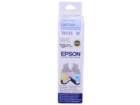 Картридж Epson Original T67354A светло-голубой для L800