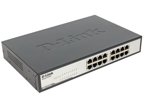 Коммутатор D-Link DGS-1016C/A1A Неуправляемый коммутатор с 16 портами 10/100/1000Base-T, функцией энергосбережения и поддержкой QoS