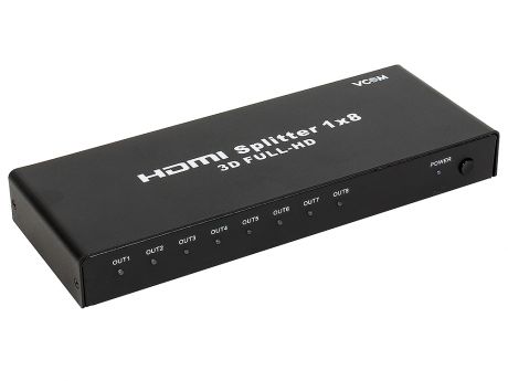 Разветвитель HDMI Spliitter 1=)8 3D Full-HD VCOM 1.4v HDP108 [VDS8048D] каскадируемый сплиттер на 8 мониторов/телевизоров (DD418A)