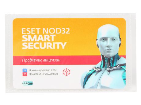 Карта продления ESET NOD32 Smart Security - продление 20 месяцев или новая 1 год/3ПК (NOD32-ESS-2012RN(CARD)-1-1)