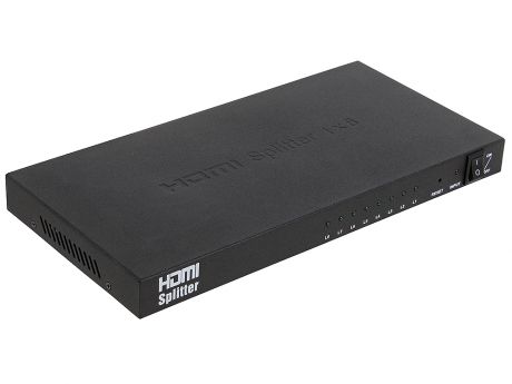 Разветвитель HDMI Splitter Orient HSP0108, 1-)8, HDMI 1.4/3D, HDTV1080p/1080i/720p, HDCP1.2, внешний БП 5В/3A, метал.корпус