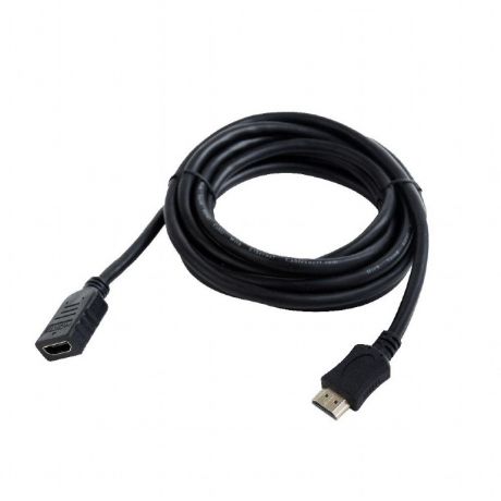 Удлинитель кабеля HDMI Cablexpert, 1.8м, v2.0, 19M/19F, черный, позол. разъемы, экран CC-HDMI4X-6