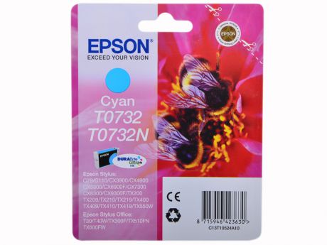 Картридж Epson Original T07324A (T10524A10)голубой для С79/СХ3900/4900/5900/7300